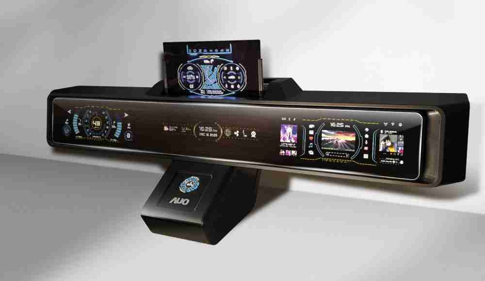 银河集团Micro LED沉浸式车舱显示方案结合 可卷式、、、、可伸缩的Micro LED应用并可呈现不同的质感纹路，，展现人性化设计